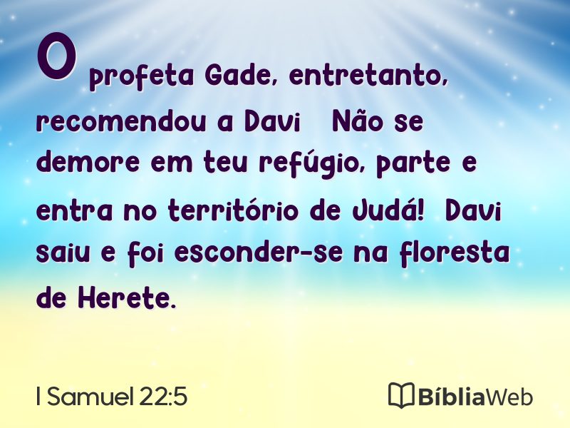 I Samuel 22:5 em imagem para compartilhar