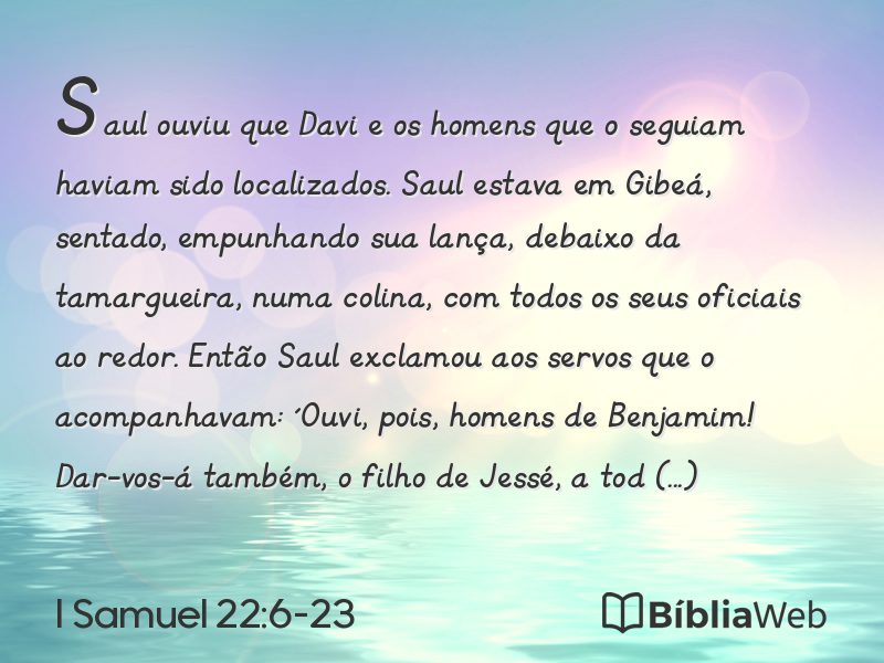 I Samuel 22:6-23 em imagem para compartilhar
