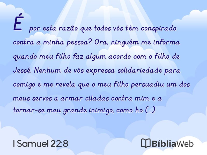 I Samuel 22:8 em imagem para compartilhar