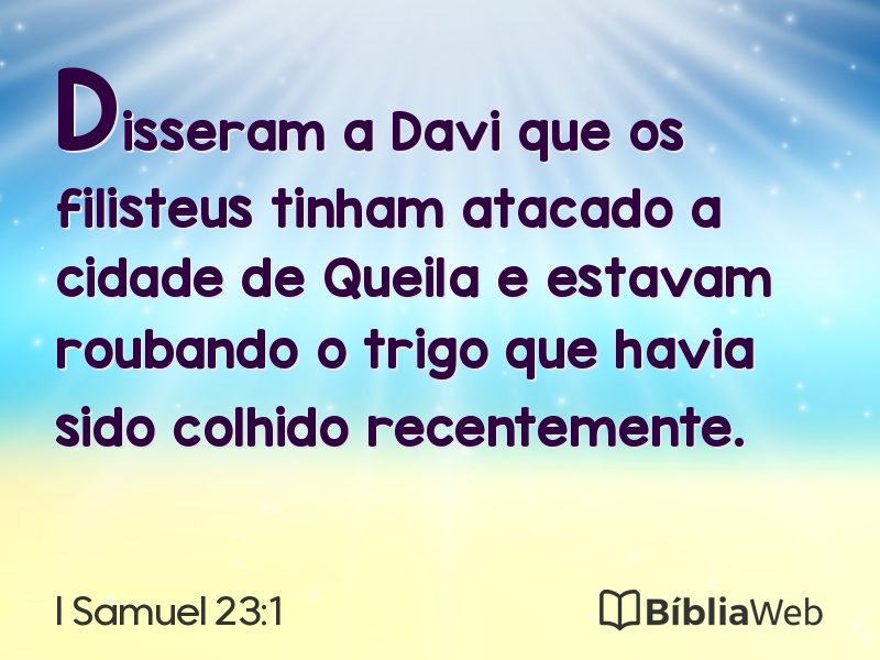 I Samuel 23:1 em imagem para compartilhar