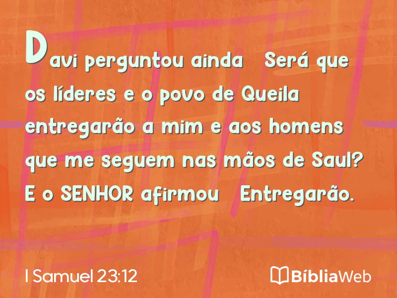 I Samuel 23:12 em imagem para compartilhar