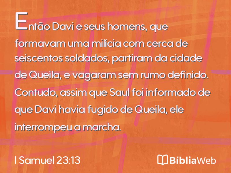 I Samuel 23:13 em imagem para compartilhar