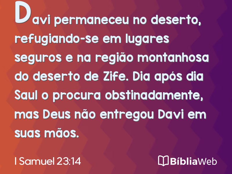 I Samuel 23:14 em imagem para compartilhar