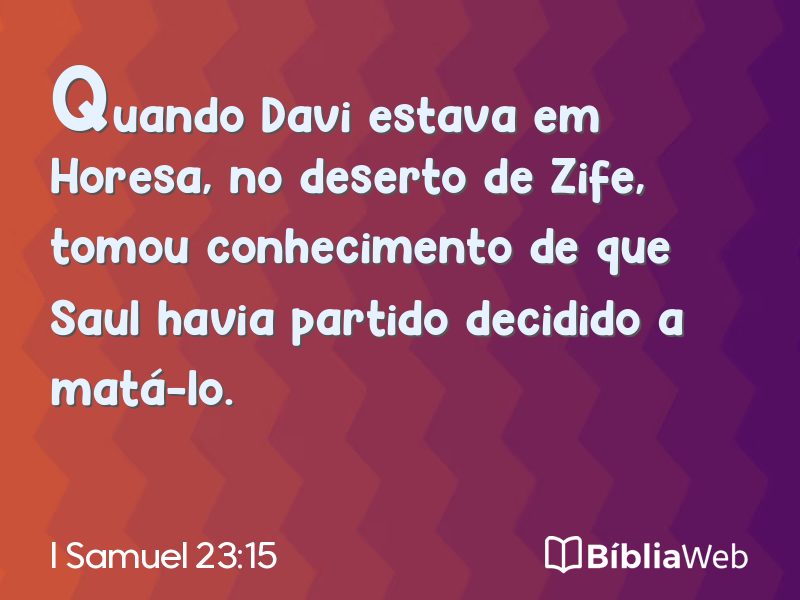 I Samuel 23:15 em imagem para compartilhar