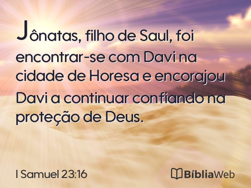 I Samuel 23:16 em imagem para compartilhar