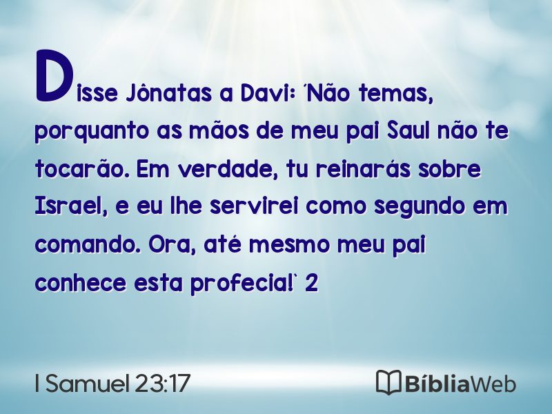I Samuel 23:17 em imagem para compartilhar