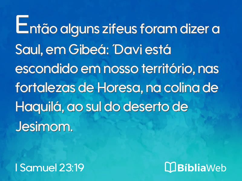 I Samuel 23:19 em imagem para compartilhar