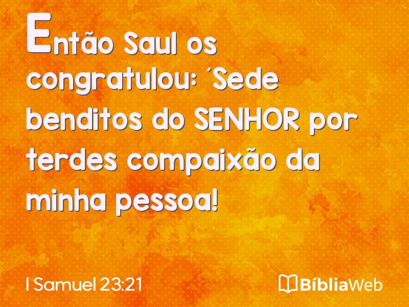 I Samuel 23:21 em imagem para compartilhar