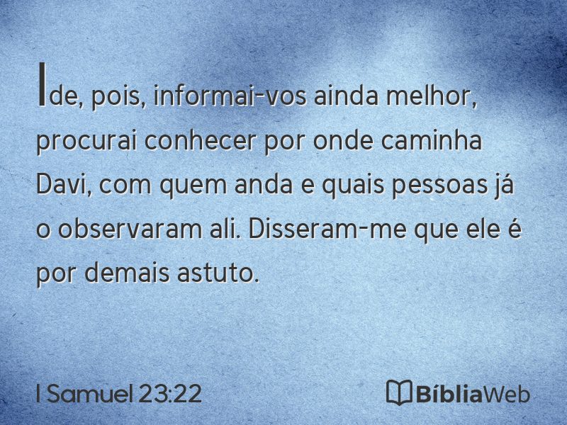 I Samuel 23:22 em imagem para compartilhar