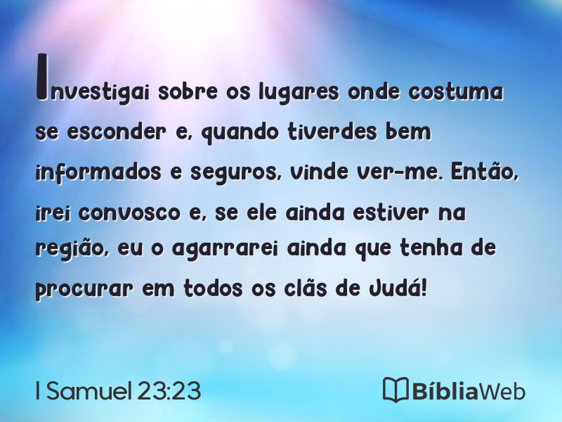 I Samuel 23:23 em imagem para compartilhar
