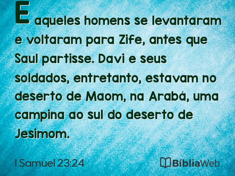 I Samuel 23:24 em imagem para compartilhar