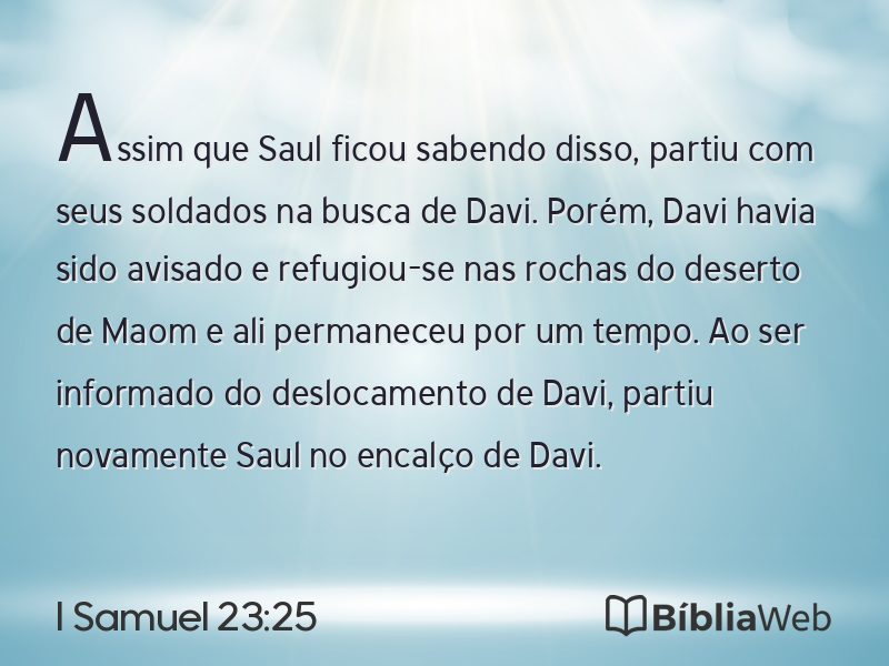 I Samuel 23:25 em imagem para compartilhar