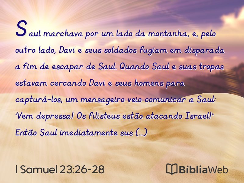 I Samuel 23:26-28 em imagem para compartilhar
