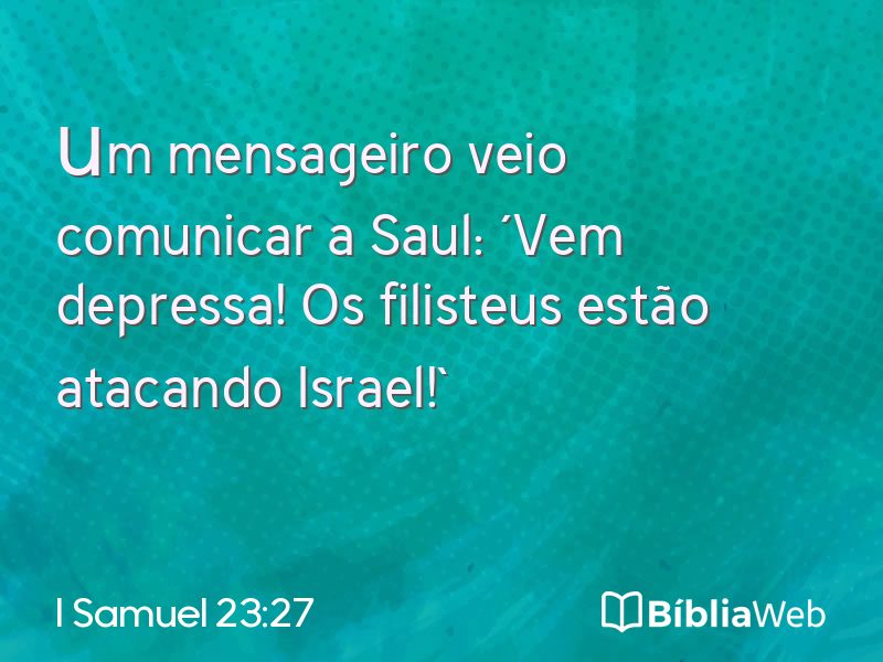 I Samuel 23:27 em imagem para compartilhar