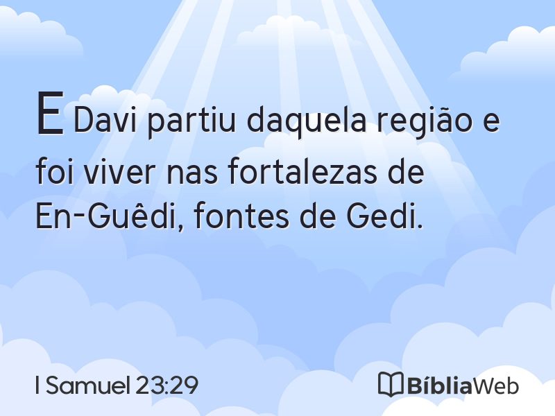 I Samuel 23:29 em imagem para compartilhar