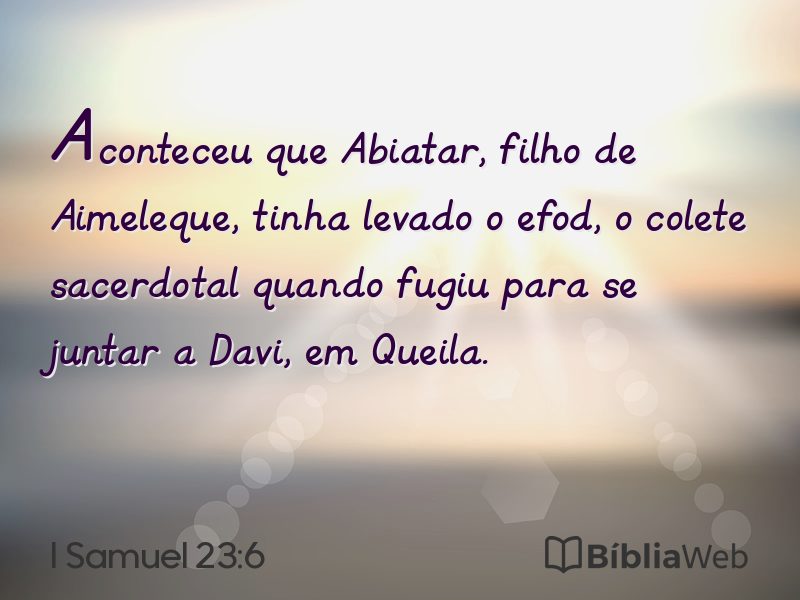I Samuel 23:6 em imagem para compartilhar