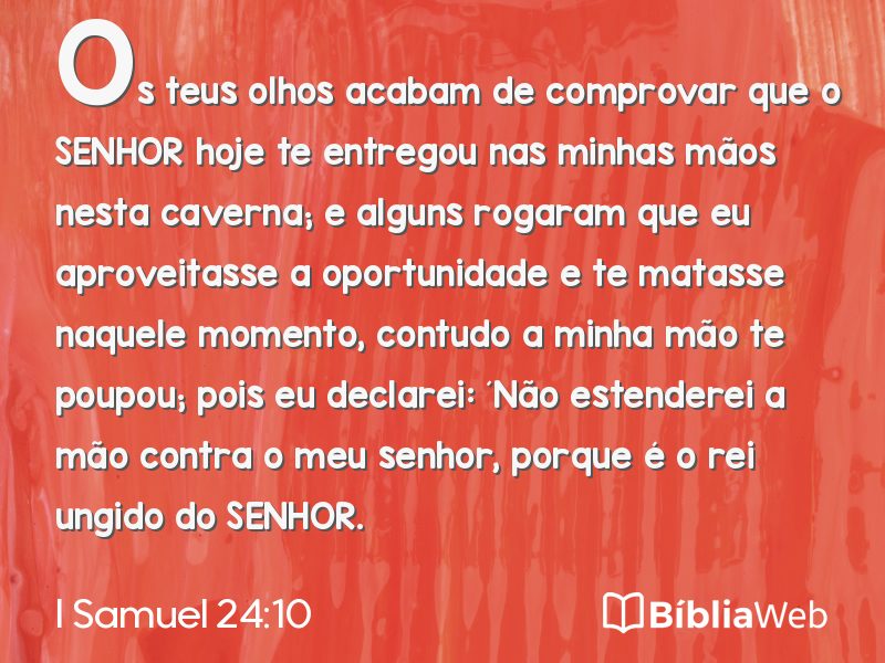 I Samuel 24:10 em imagem para compartilhar
