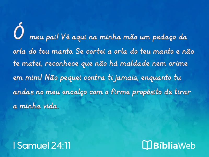 I Samuel 24:11 em imagem para compartilhar