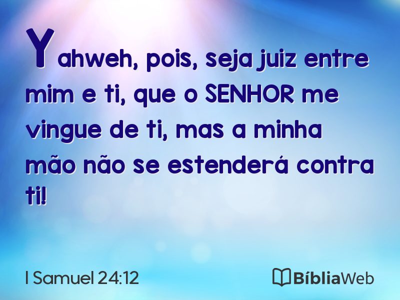 I Samuel 24:12 em imagem para compartilhar