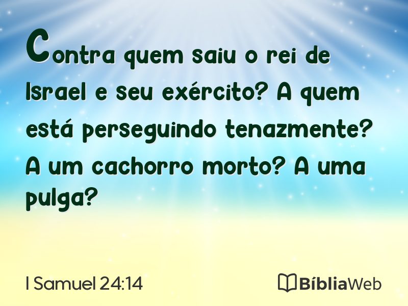 I Samuel 24:14 em imagem para compartilhar