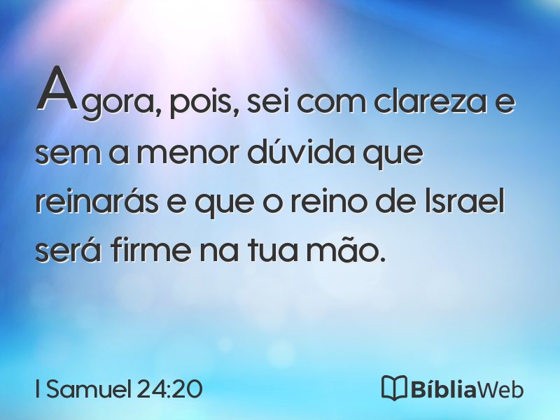 I Samuel 24:20 em imagem para compartilhar