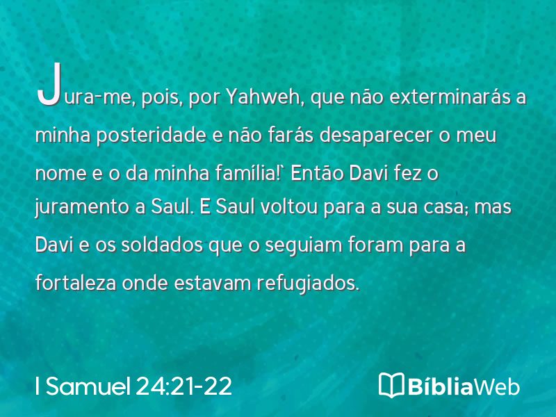 I Samuel 24:21-22 em imagem para compartilhar