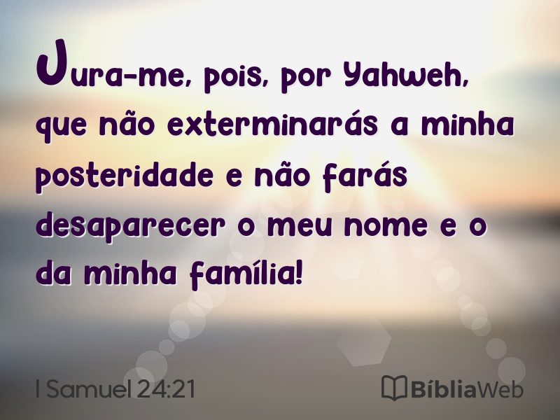 I Samuel 24:21 em imagem para compartilhar