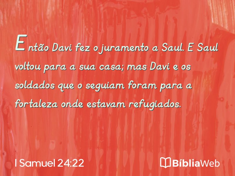I Samuel 24:22 em imagem para compartilhar