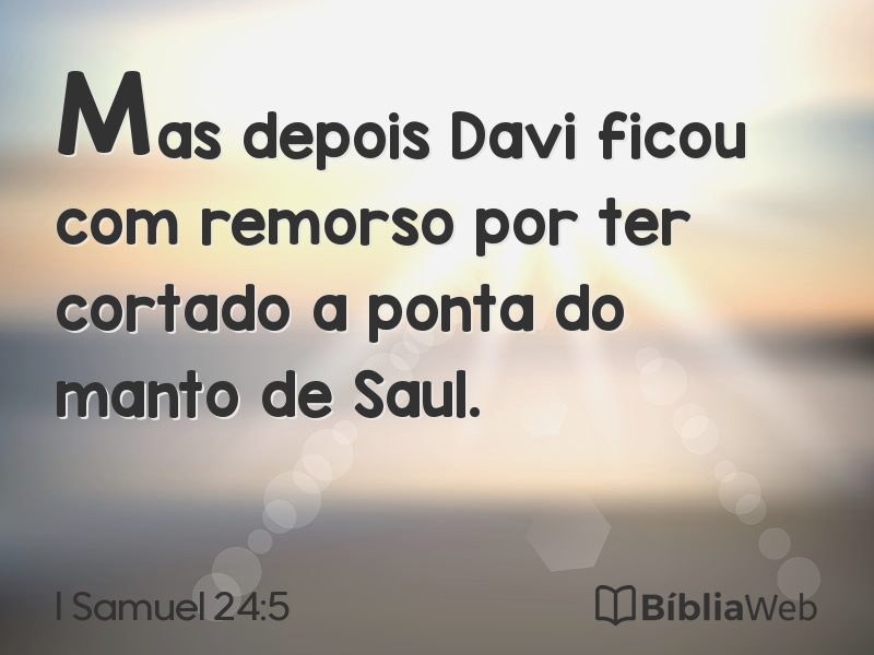 I Samuel 24:5 em imagem para compartilhar
