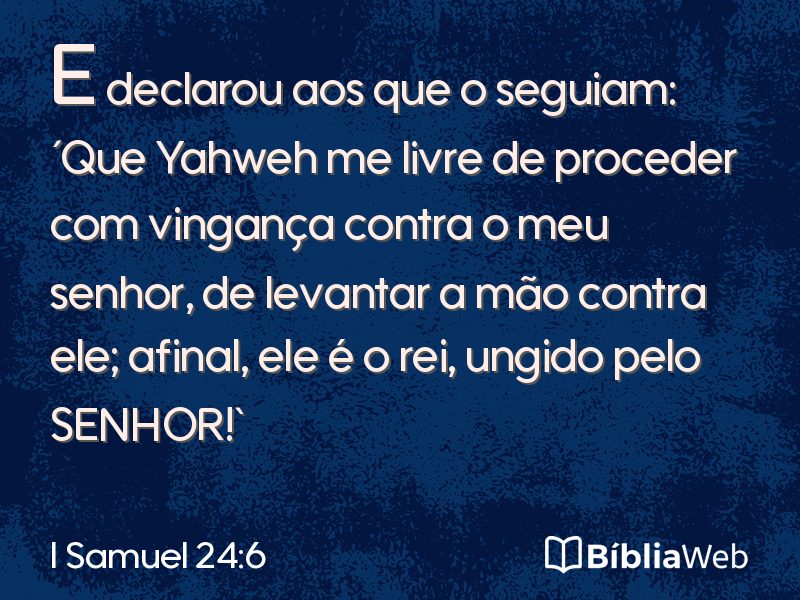 I Samuel 24:6 em imagem para compartilhar