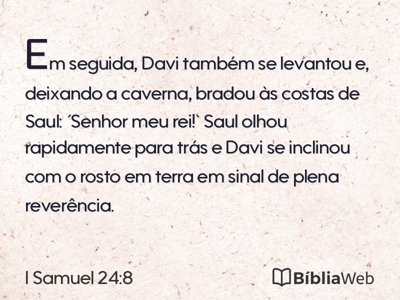 I Samuel 24:8 em imagem para compartilhar