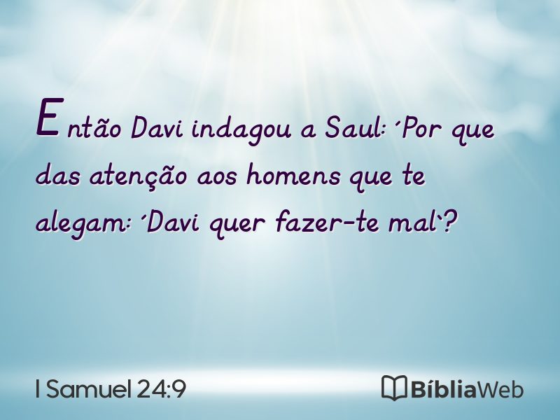 I Samuel 24:9 em imagem para compartilhar