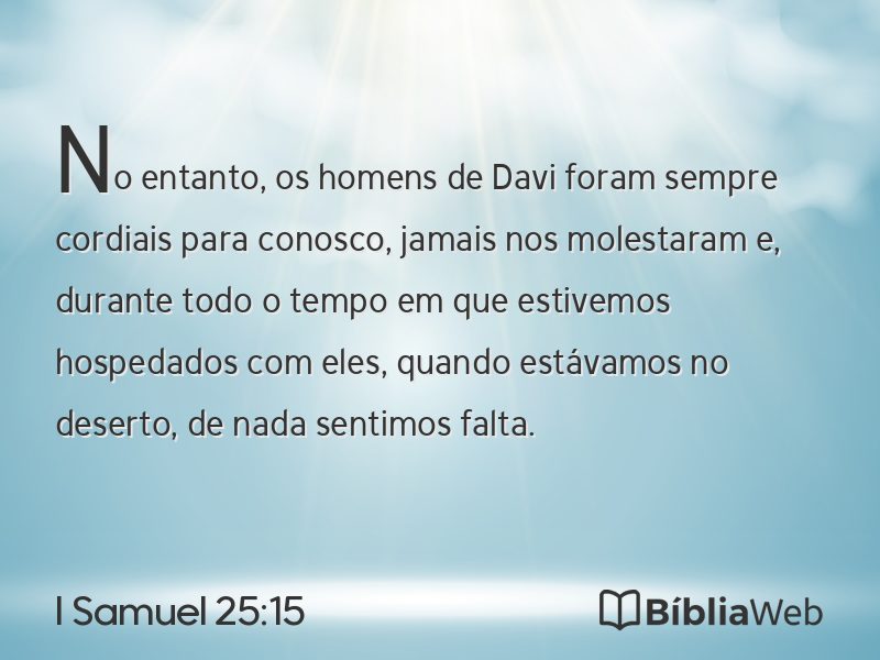 I Samuel 25:15 em imagem para compartilhar