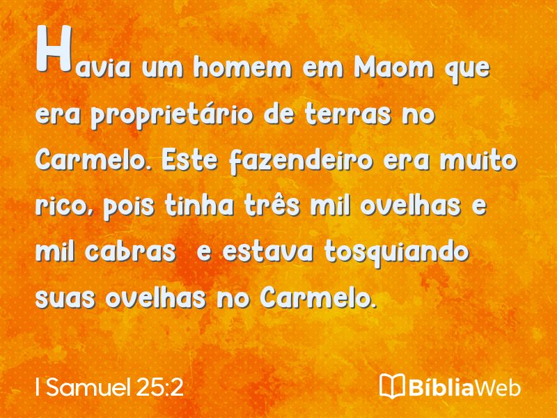 I Samuel 25:2 em imagem para compartilhar