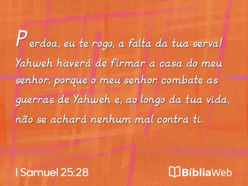 I Samuel 25:28 em imagem para compartilhar