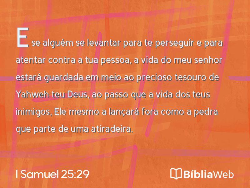 I Samuel 25:29 em imagem para compartilhar