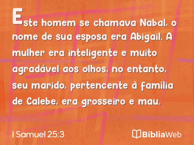I Samuel 25:3 em imagem para compartilhar