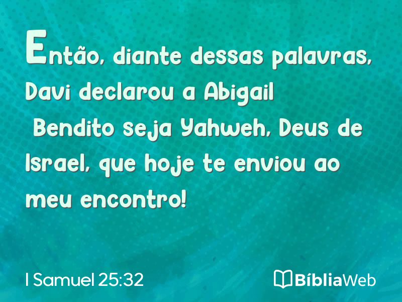 I Samuel 25:32 em imagem para compartilhar