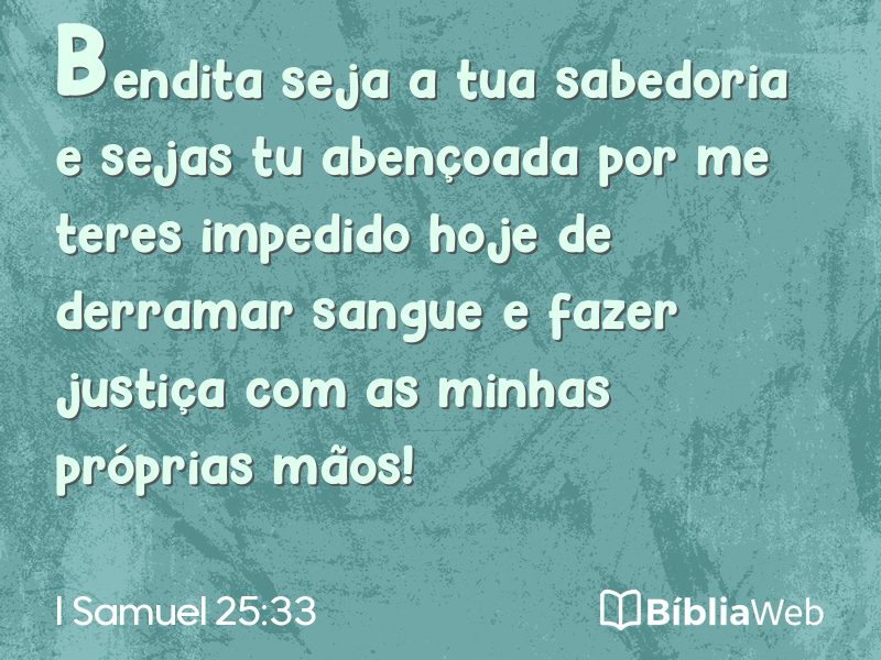I Samuel 25:33 em imagem para compartilhar