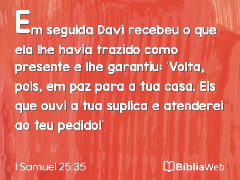 I Samuel 25:35 em imagem para compartilhar