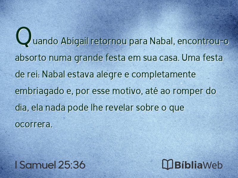 I Samuel 25:36 em imagem para compartilhar