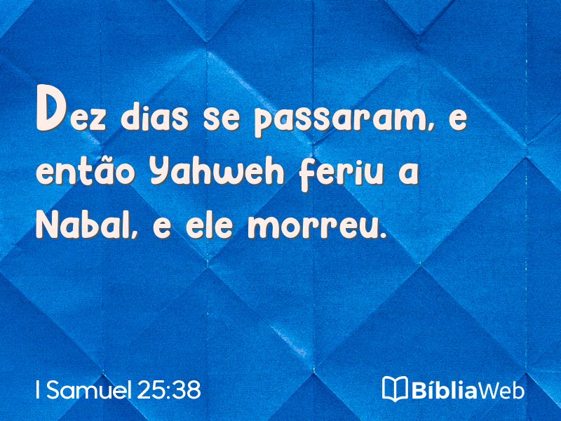 I Samuel 25:38 em imagem para compartilhar