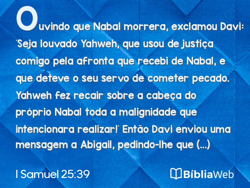 I Samuel 25:39 em imagem para compartilhar