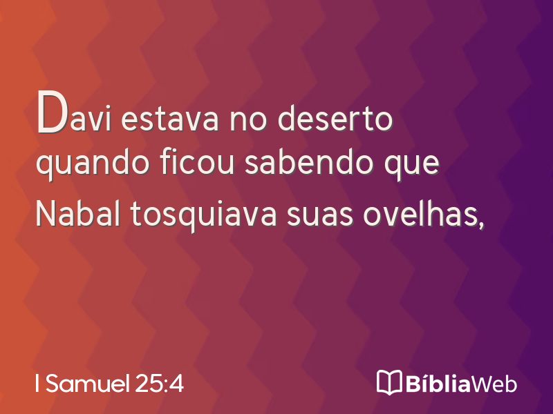 I Samuel 25:4 em imagem para compartilhar
