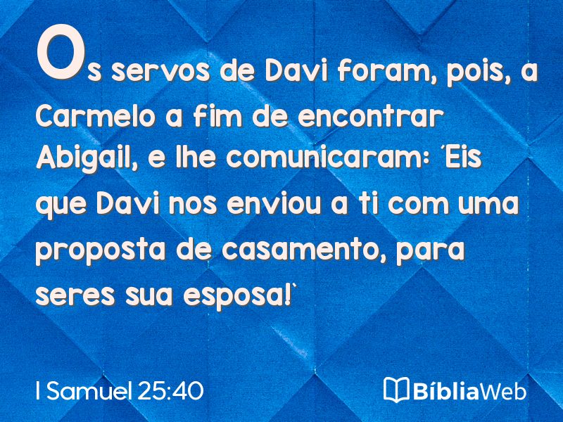 I Samuel 25:40 em imagem para compartilhar