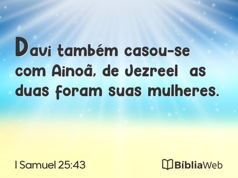 I Samuel 25:43 em imagem para compartilhar