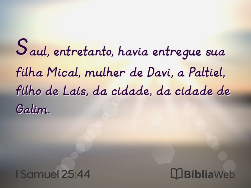 I Samuel 25:44 em imagem para compartilhar