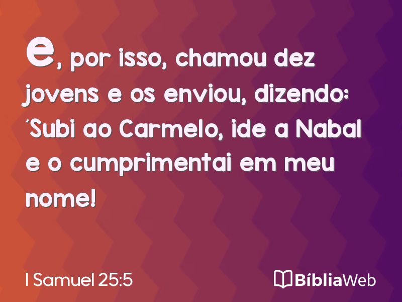 I Samuel 25:5 em imagem para compartilhar