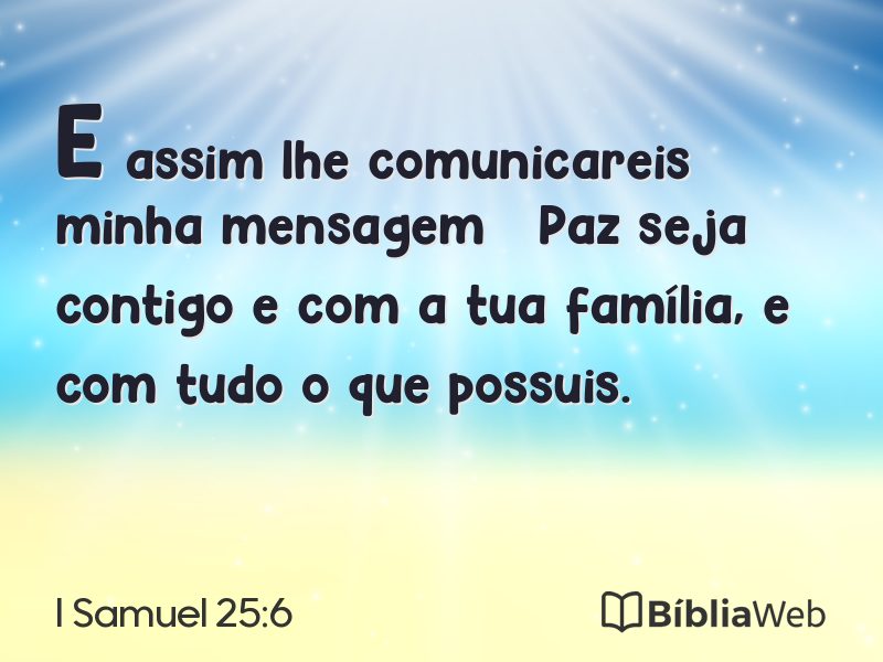 I Samuel 25:6 em imagem para compartilhar
