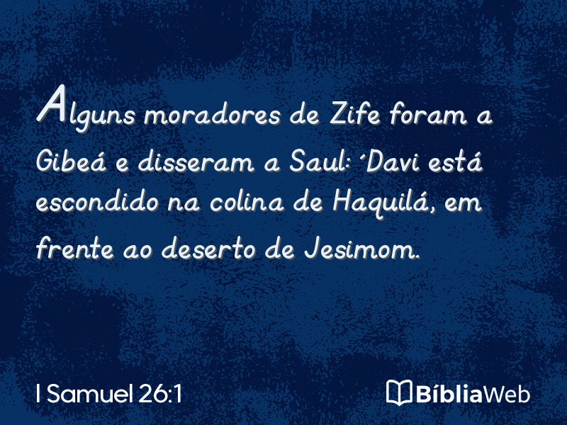 I Samuel 26:1 em imagem para compartilhar